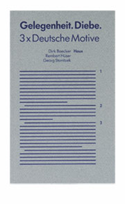 Buch Gelegenheit. Diebe. 3xDeutsche Motive